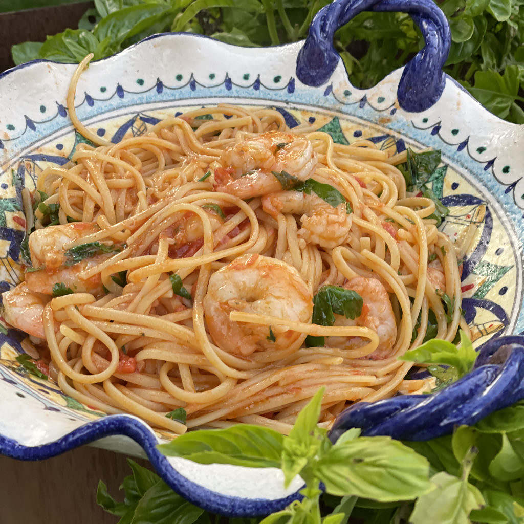 Linguine/spaghetti med scampi i tomatsås - Robertos Shop